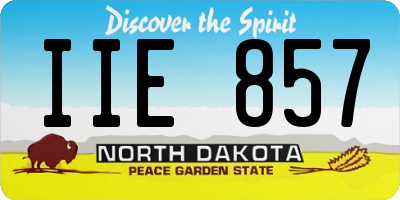 ND license plate IIE857