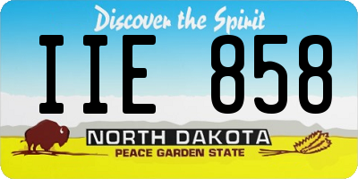 ND license plate IIE858