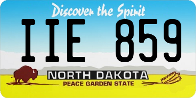 ND license plate IIE859