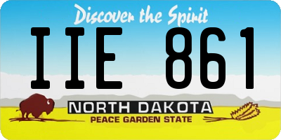 ND license plate IIE861