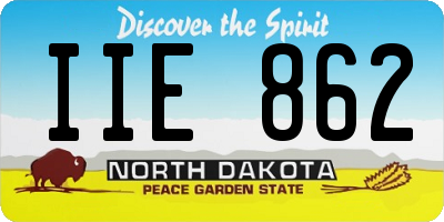 ND license plate IIE862