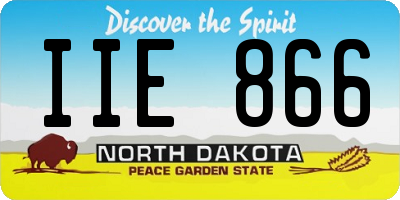 ND license plate IIE866