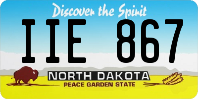 ND license plate IIE867