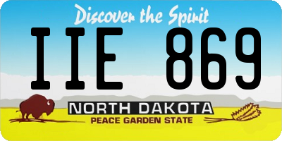 ND license plate IIE869