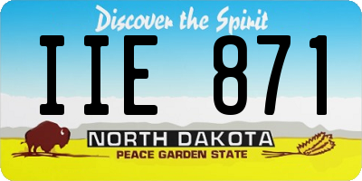 ND license plate IIE871