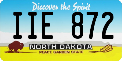 ND license plate IIE872