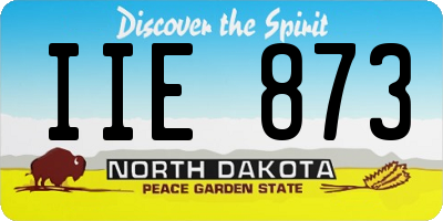 ND license plate IIE873