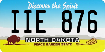 ND license plate IIE876
