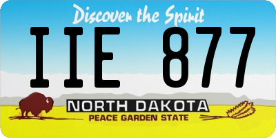 ND license plate IIE877