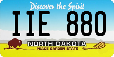 ND license plate IIE880