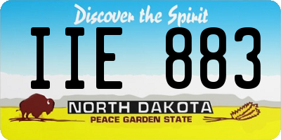 ND license plate IIE883