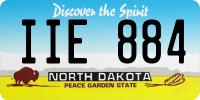 ND license plate IIE884