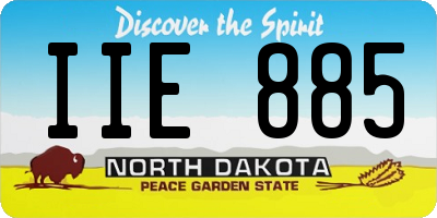 ND license plate IIE885
