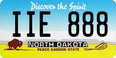 ND license plate IIE888