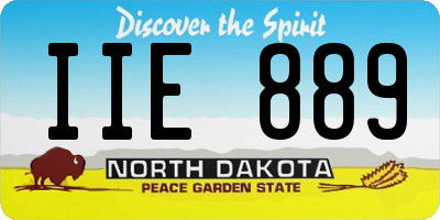 ND license plate IIE889