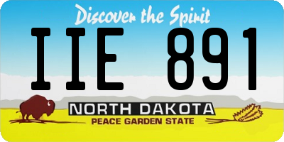 ND license plate IIE891