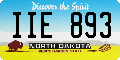 ND license plate IIE893