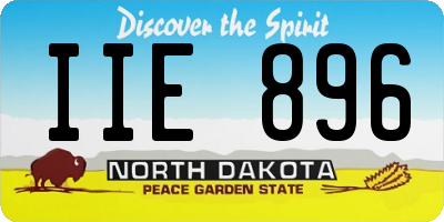 ND license plate IIE896