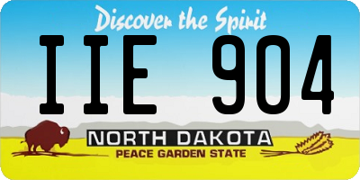 ND license plate IIE904