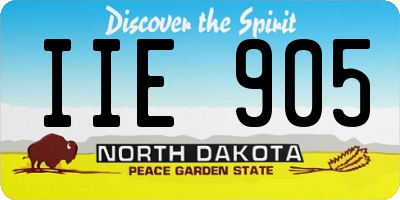 ND license plate IIE905