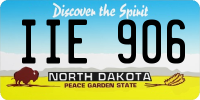 ND license plate IIE906