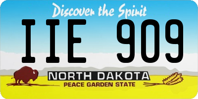 ND license plate IIE909