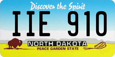 ND license plate IIE910