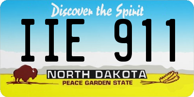 ND license plate IIE911