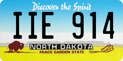 ND license plate IIE914