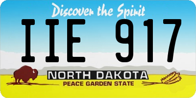 ND license plate IIE917