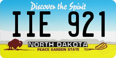 ND license plate IIE921