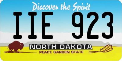ND license plate IIE923