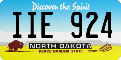 ND license plate IIE924