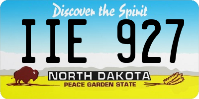 ND license plate IIE927