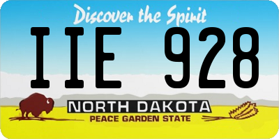 ND license plate IIE928