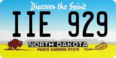 ND license plate IIE929