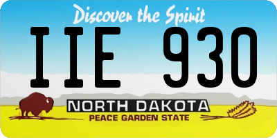ND license plate IIE930