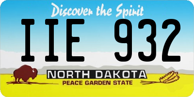 ND license plate IIE932
