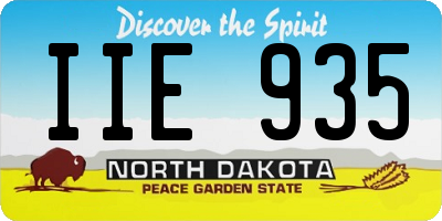 ND license plate IIE935