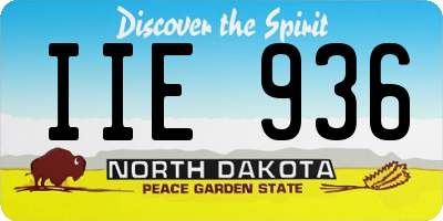 ND license plate IIE936