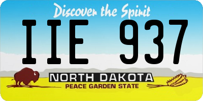 ND license plate IIE937