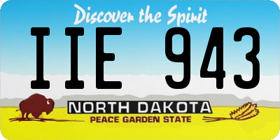ND license plate IIE943