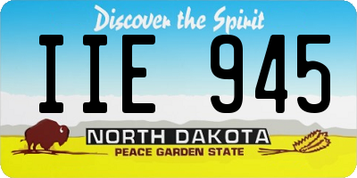 ND license plate IIE945