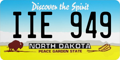 ND license plate IIE949