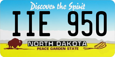 ND license plate IIE950