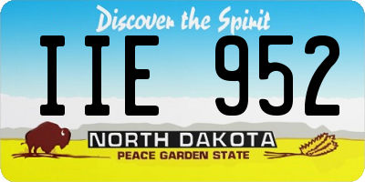 ND license plate IIE952