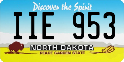 ND license plate IIE953