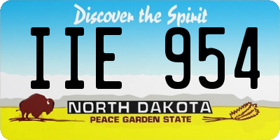 ND license plate IIE954