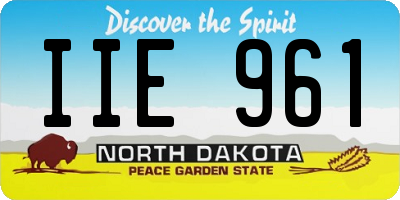 ND license plate IIE961