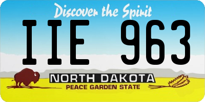 ND license plate IIE963